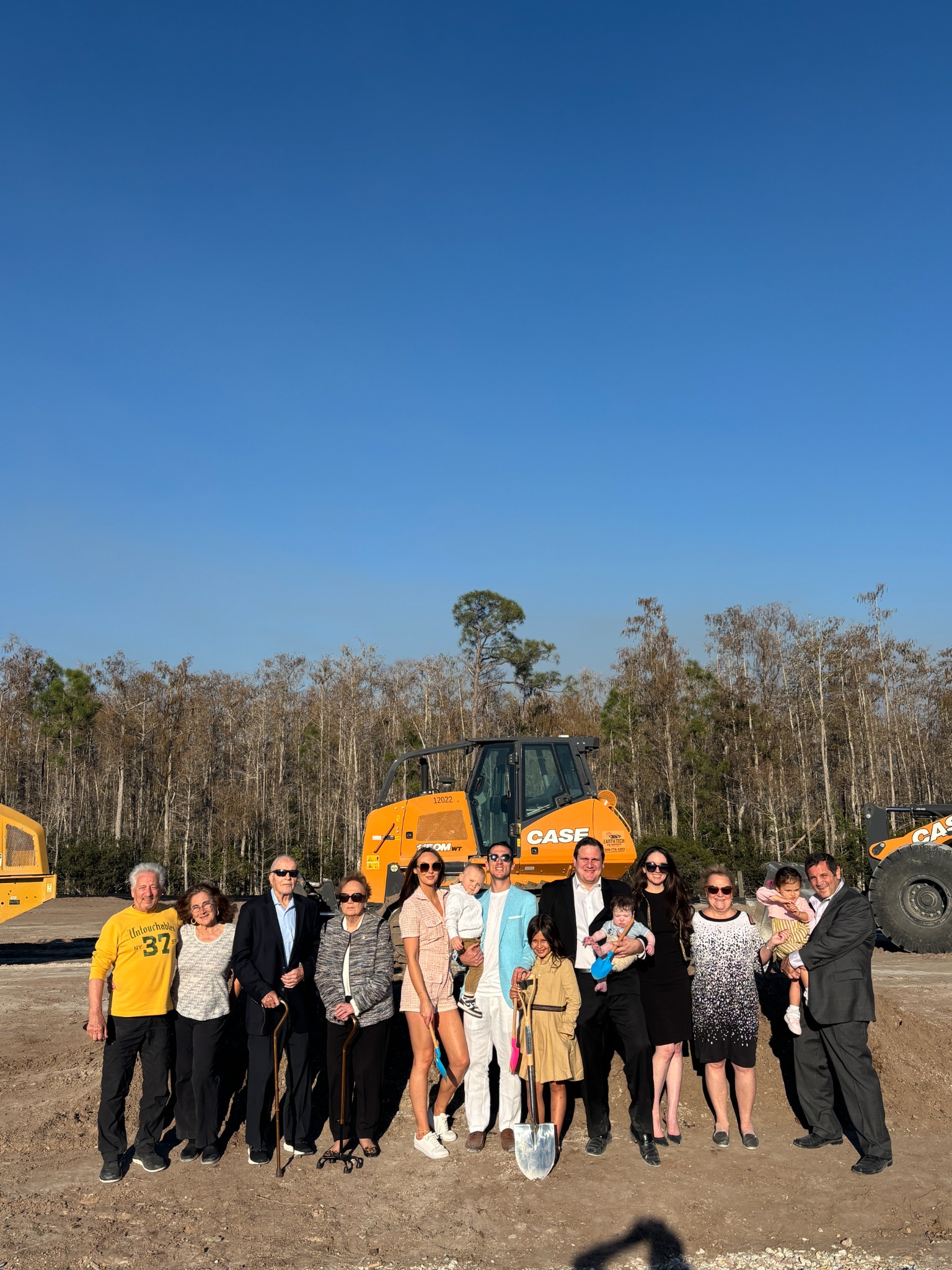 The Falisi family gathered at the Palms Manor groundbreaking ceremony