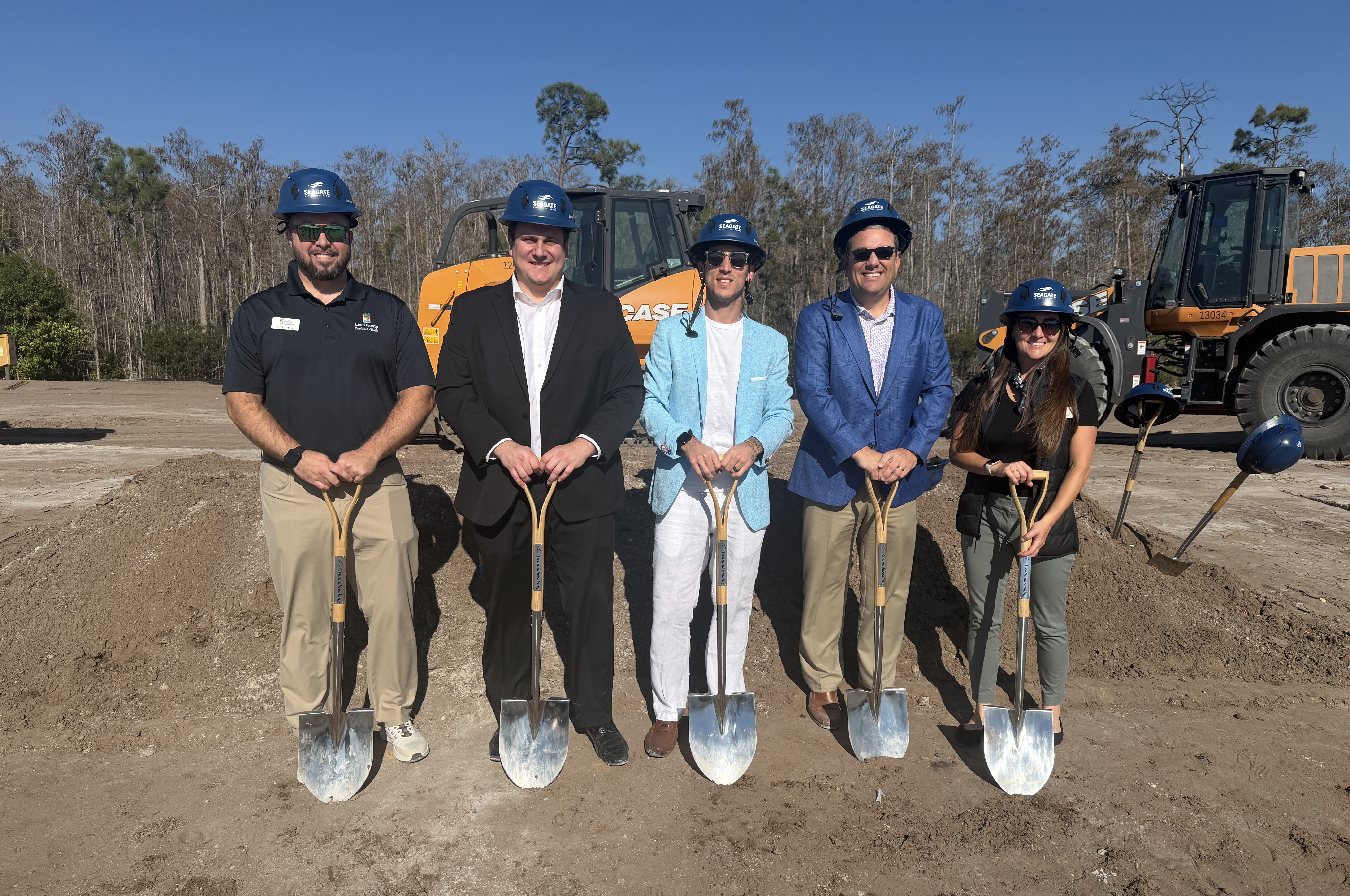 Palms Manor groundbreaking group with shovels